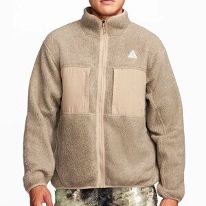 NIKE ACG "ARTIC WOLF" KHAKI, FLEECE SHERPA, FULL-ZIP, POLARTEC, SIZE 2XL NWT